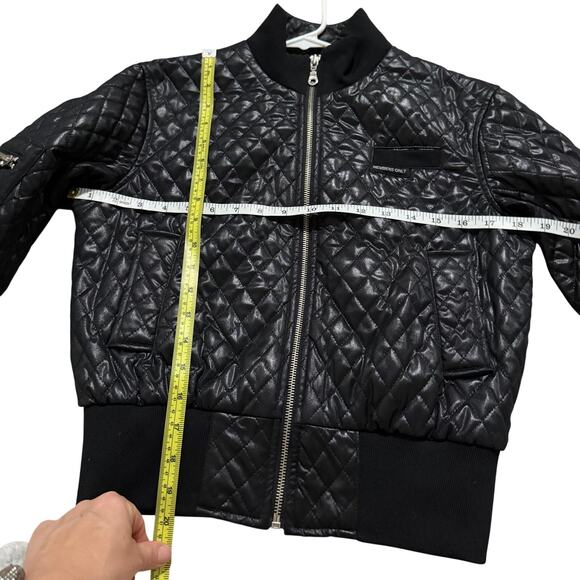 Y2K Members Only old school black jacket cropped sz S old school winter zip up - Picture 14 of 15